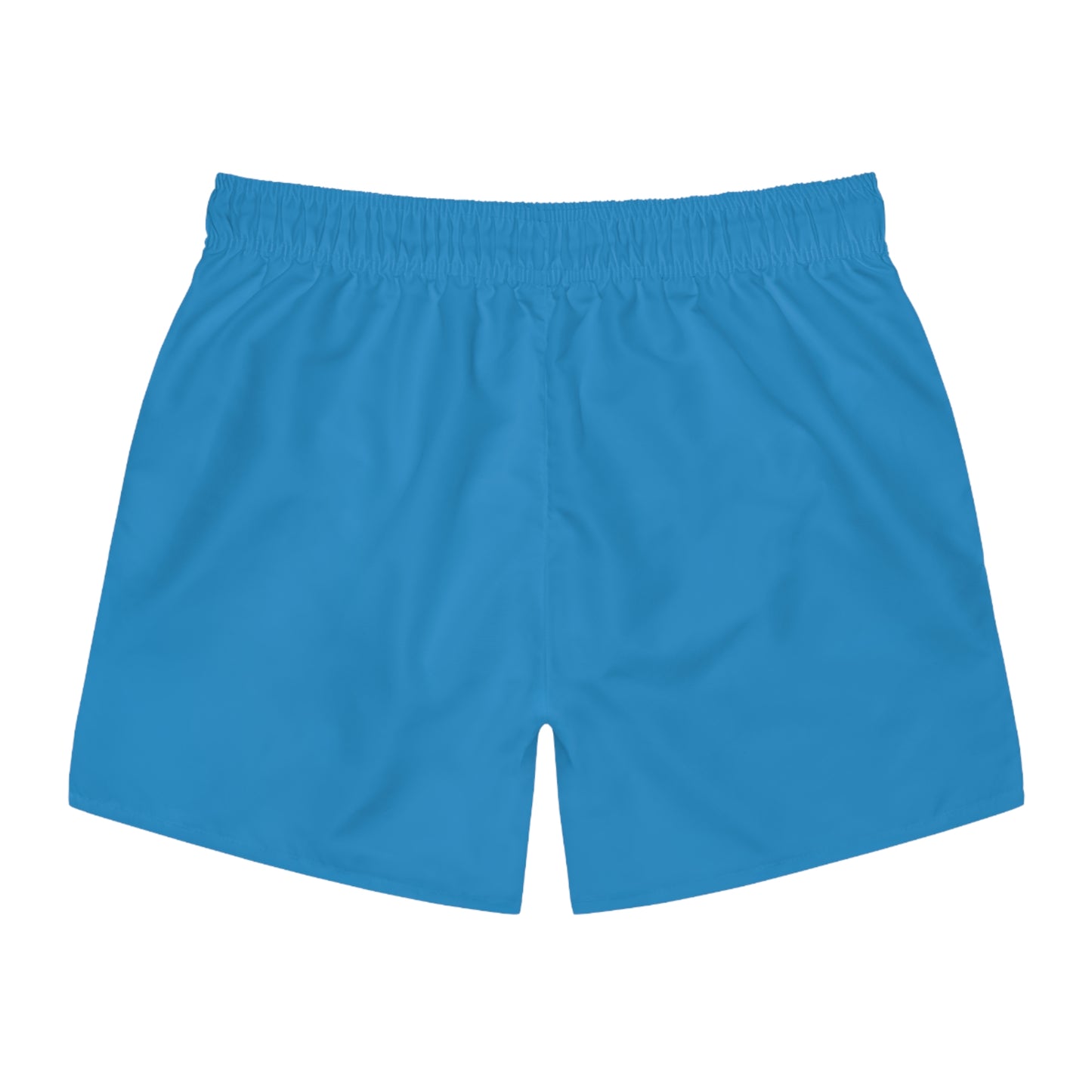 Blue Swim Trunks with Cute Koi Fish Embroidery — Men's Beach Shorts