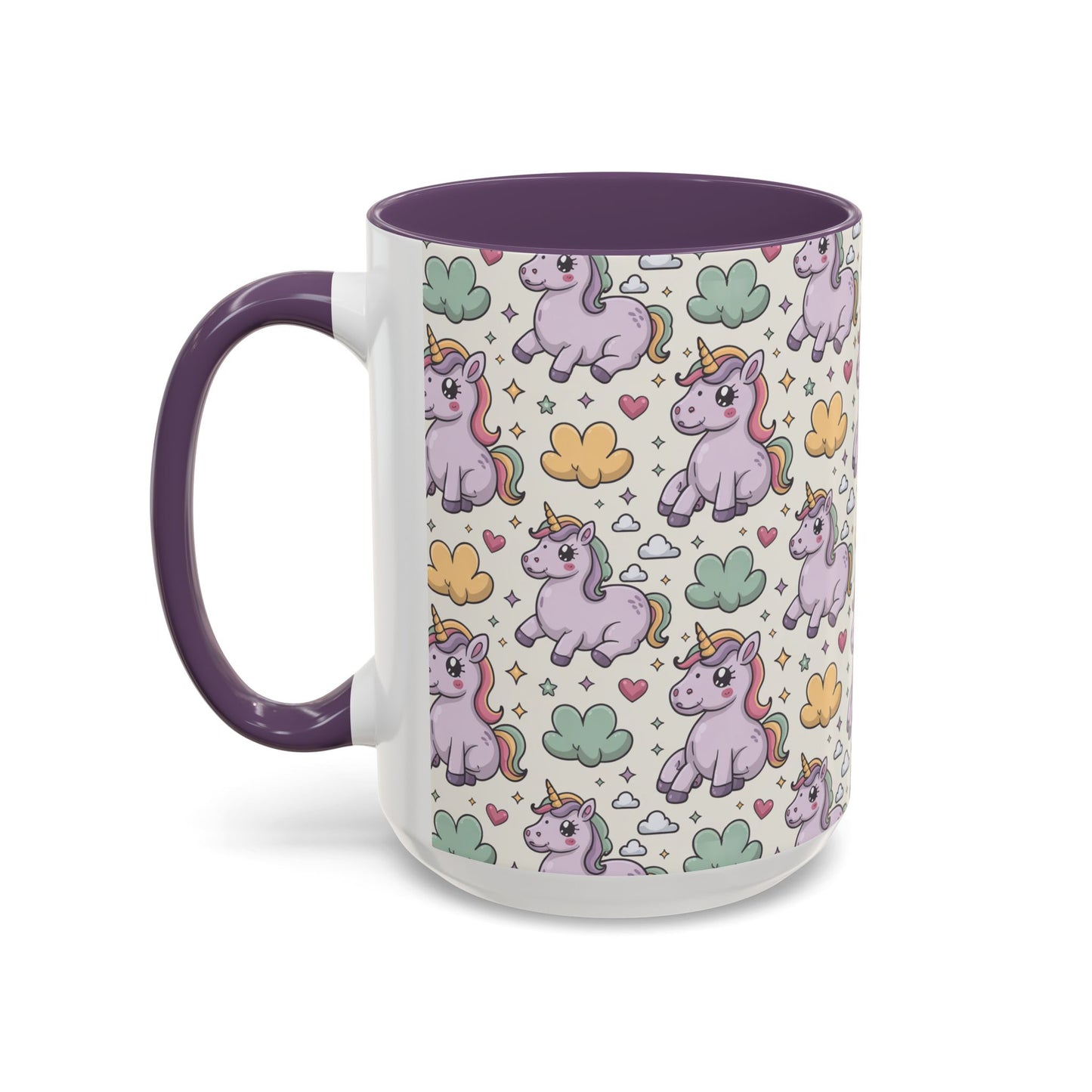 Cute Pastel Unicorn Coffee Mug — Pink Accent 11/15oz