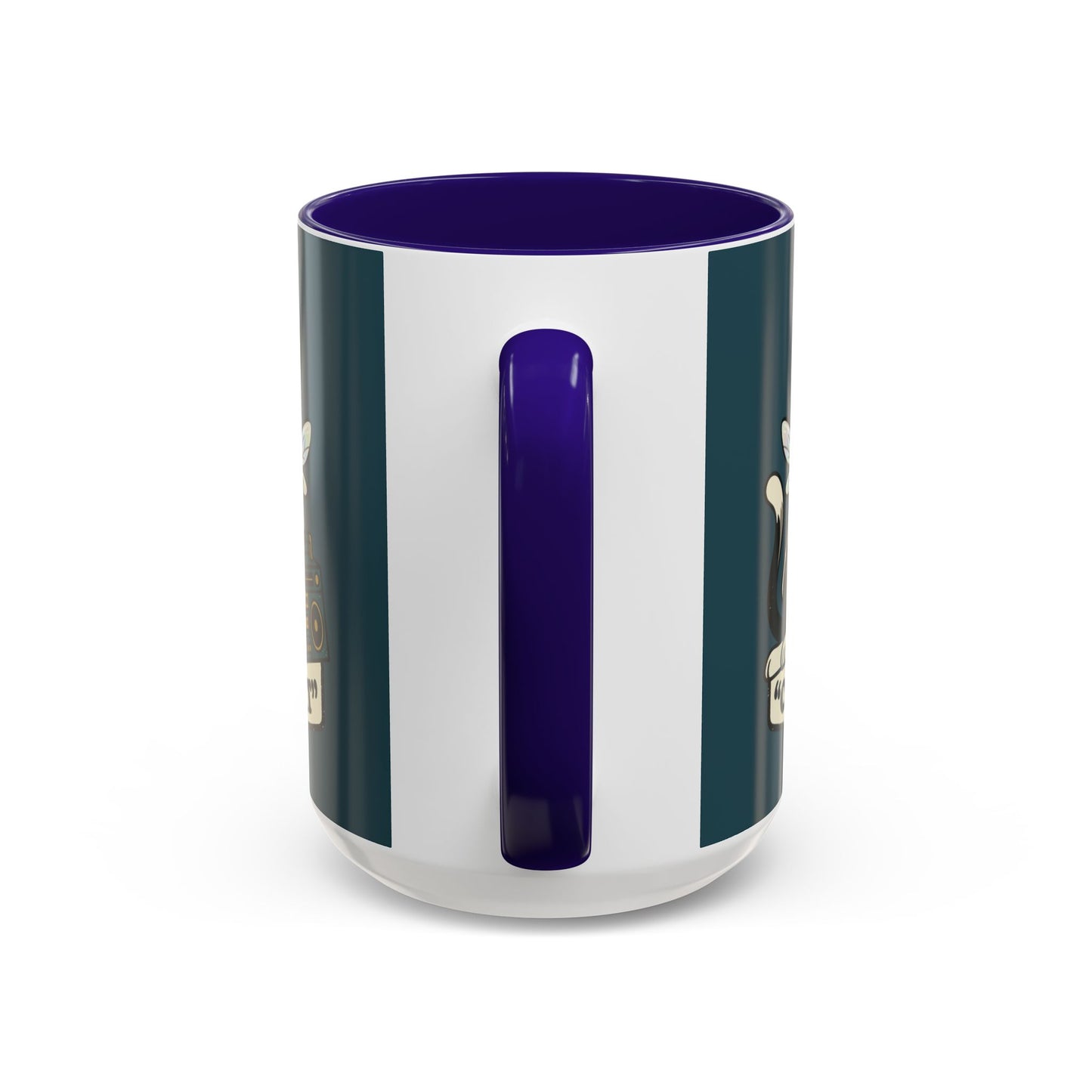 Cool Cat Coffee Mug — Retro Cat with Sunglasses & Boombox (11oz/15oz)