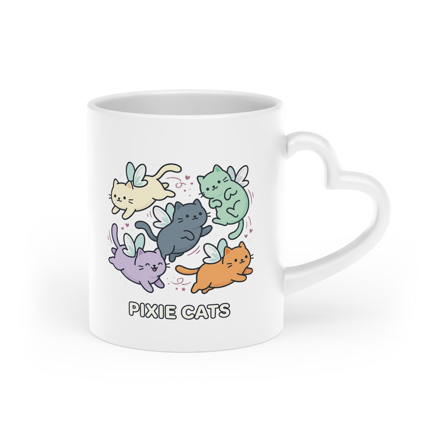 Cute Pastel Cat Pile Mug — Adorable Kawaii Kitty Coffee Cup