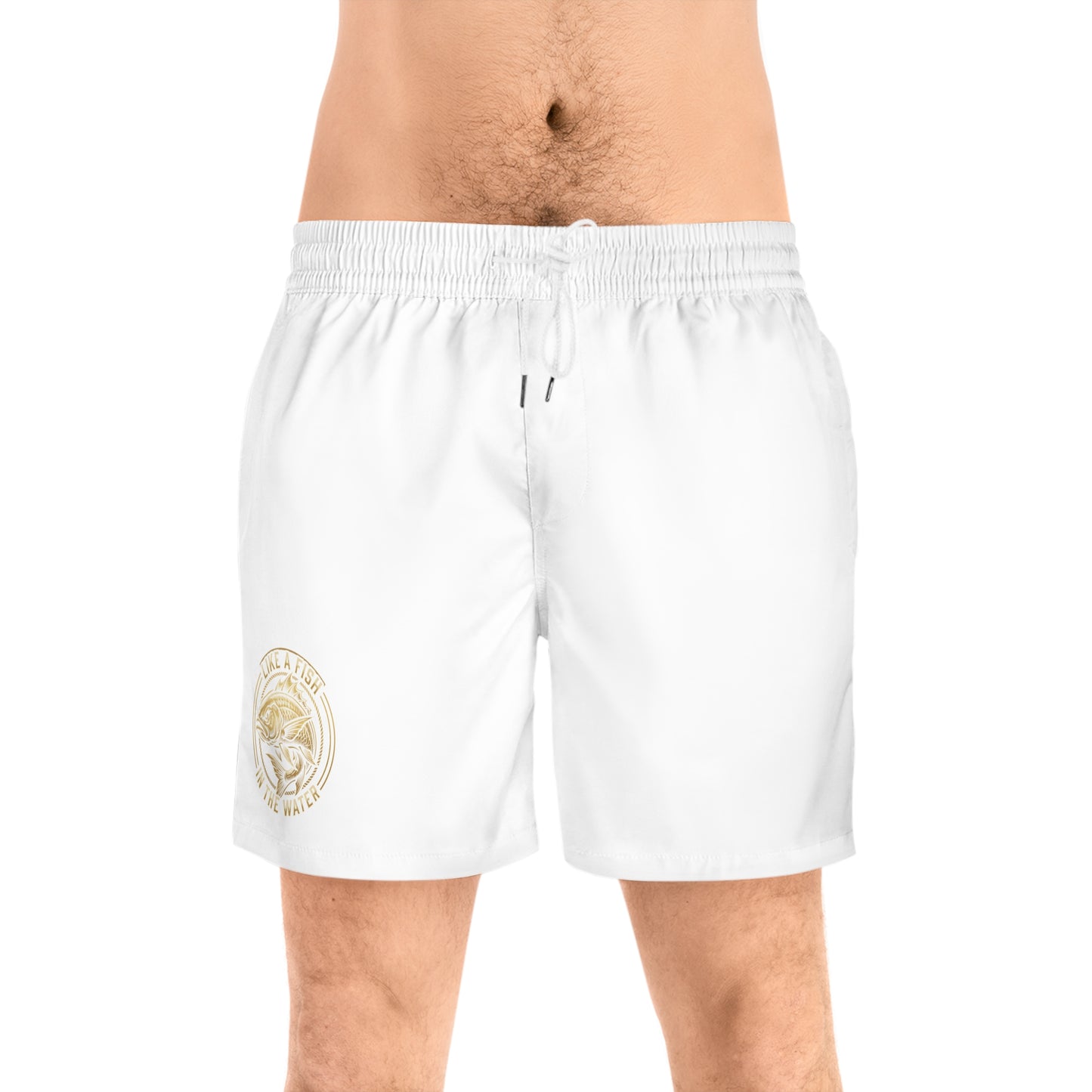Men's Swim Shorts — Vintage Gold Compass Beach Trunks