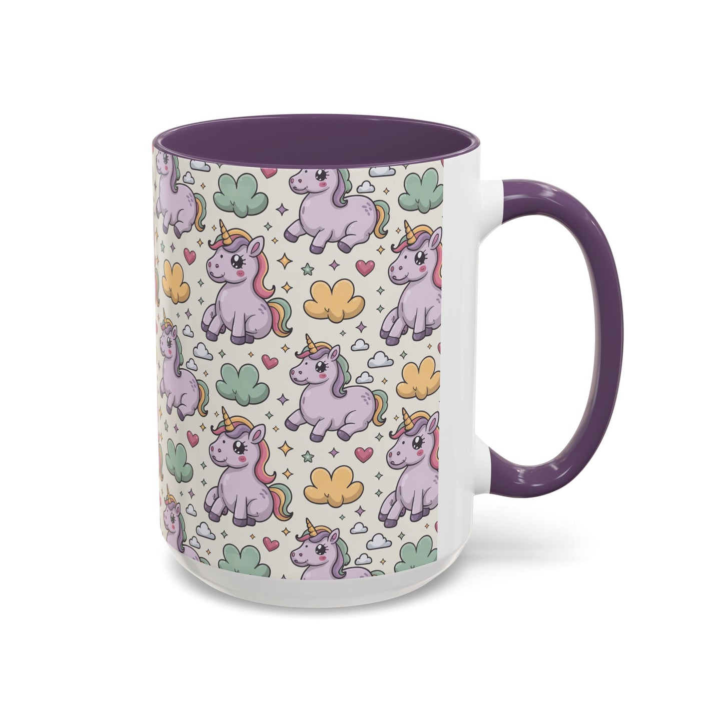 Cute Pastel Unicorn Coffee Mug — Pink Accent 11/15oz