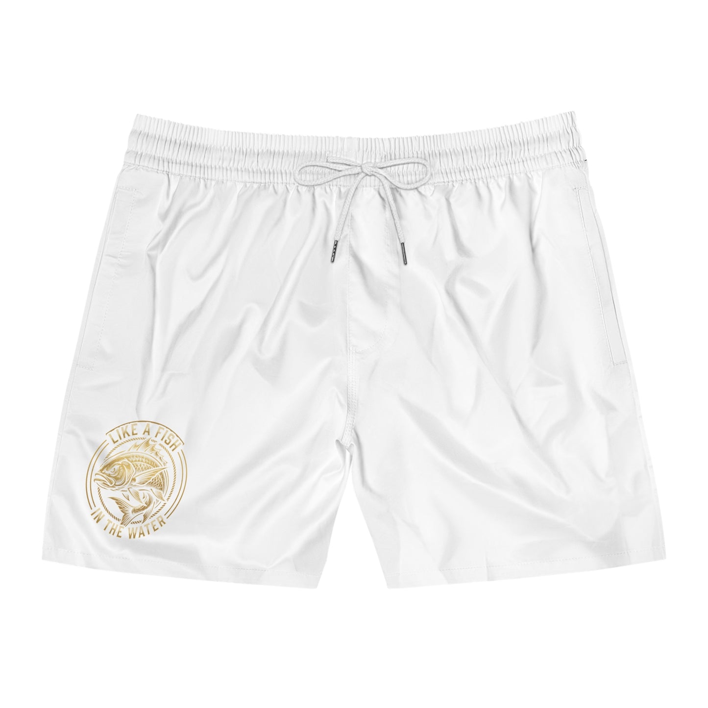 Men's Swim Shorts — Vintage Gold Compass Beach Trunks