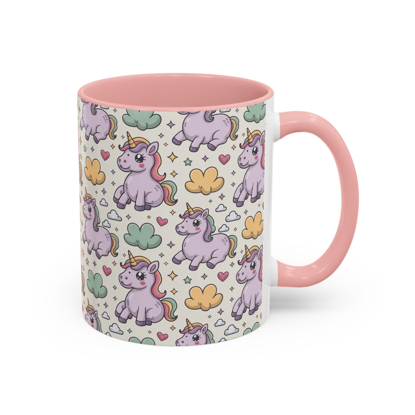 Cute Pastel Unicorn Coffee Mug — Pink Accent 11/15oz