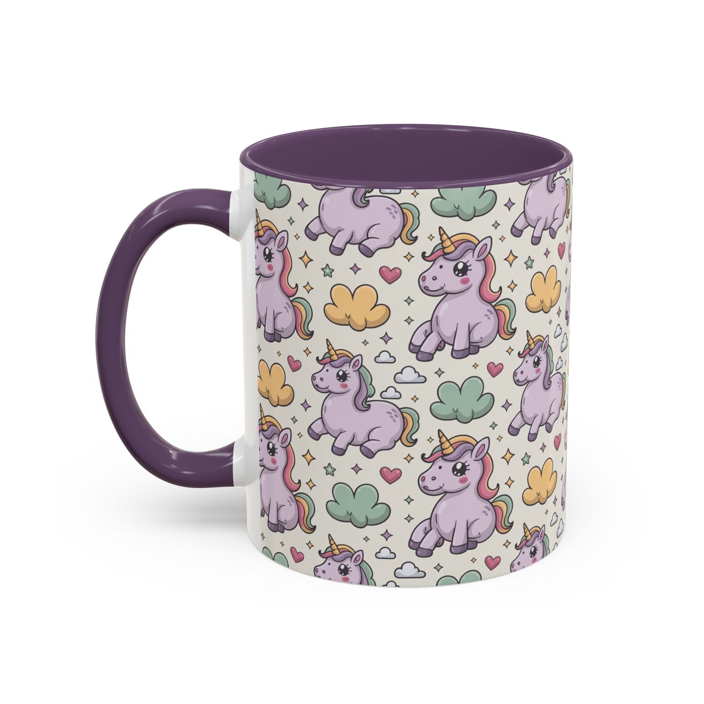 Cute Pastel Unicorn Coffee Mug — Pink Accent 11/15oz