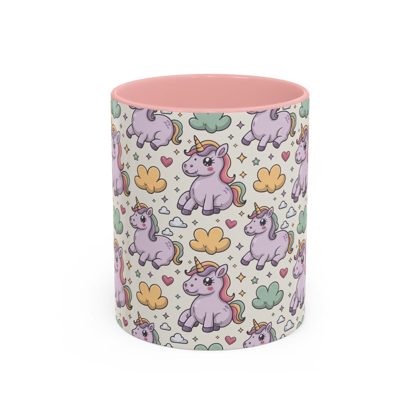 Cute Pastel Unicorn Coffee Mug — Pink Accent 11/15oz