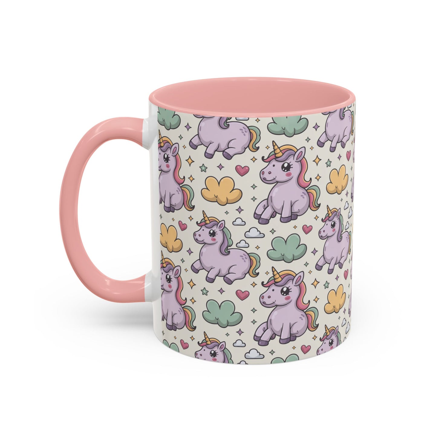 Cute Pastel Unicorn Coffee Mug — Pink Accent 11/15oz