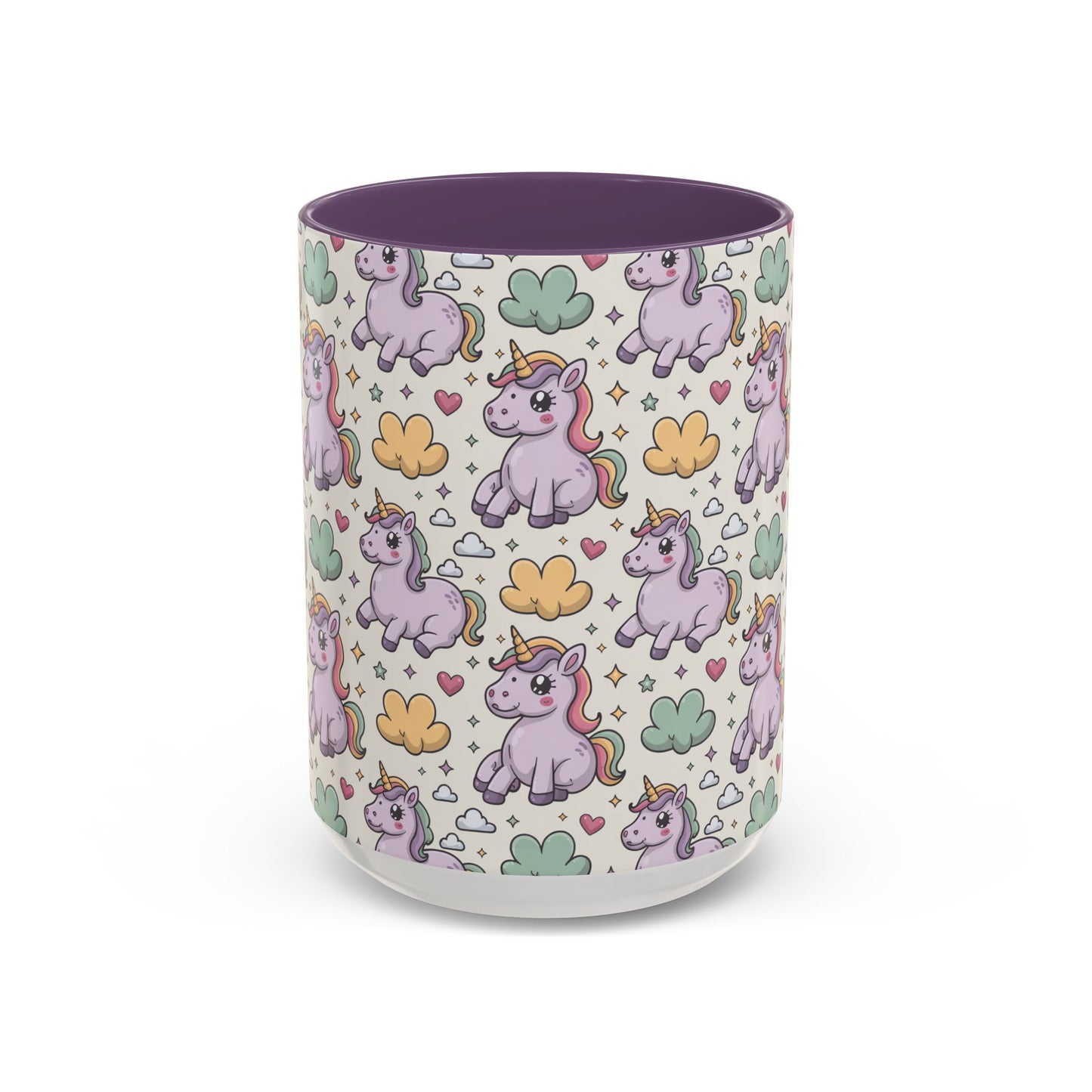 Cute Pastel Unicorn Coffee Mug — Pink Accent 11/15oz