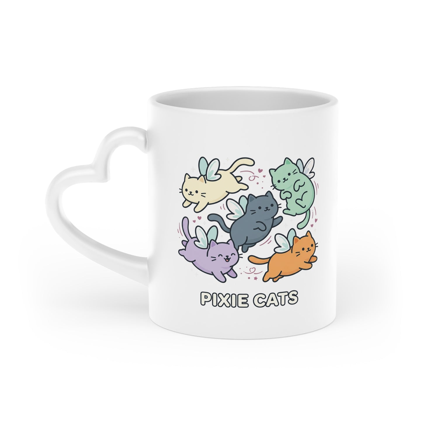 Cute Pastel Cat Pile Mug — Adorable Kawaii Kitty Coffee Cup